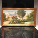 Huile sur toile expressionniste, XXeme siècle