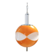 Space Age Orange and White Opaline Glass Pendant, Italy