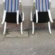 Paire de fauteuils tissu bleu