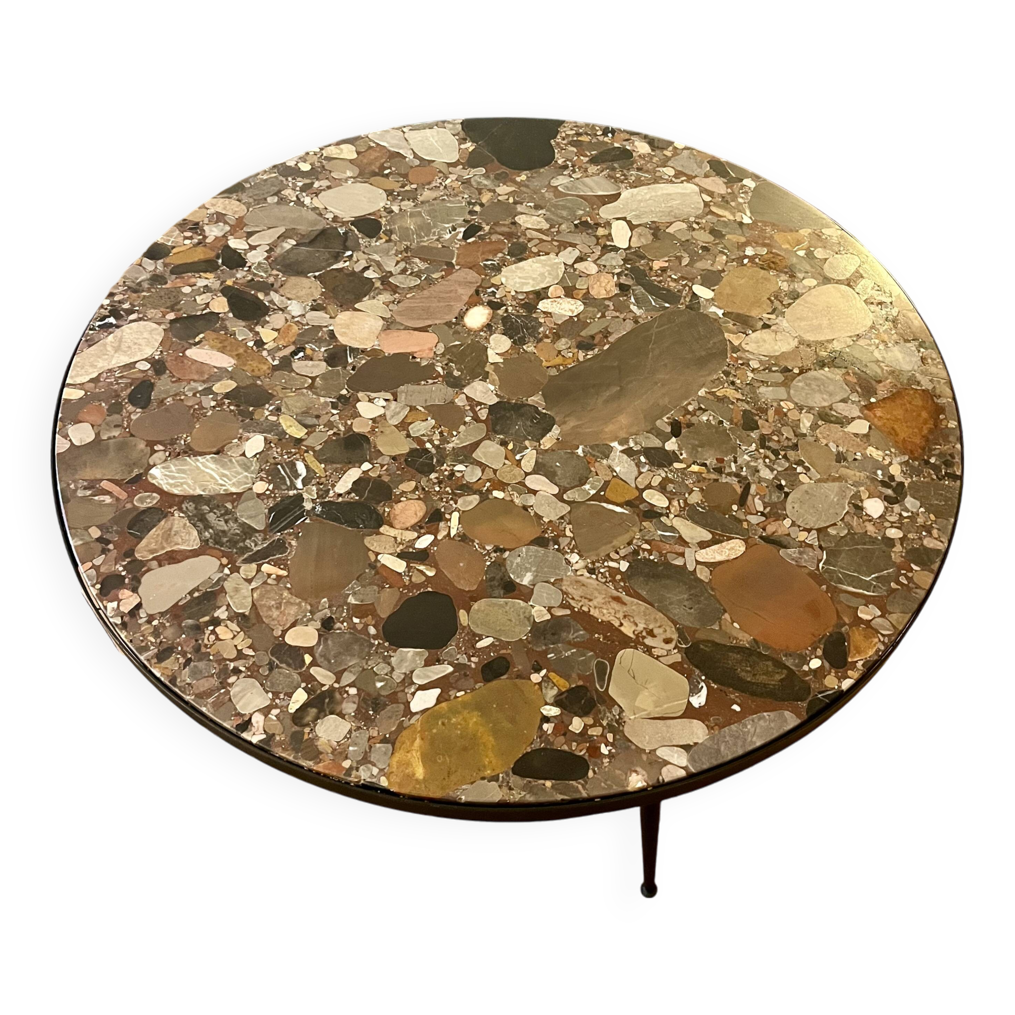Pink marble coffee table