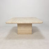 Italian travertine coffee table, 1980