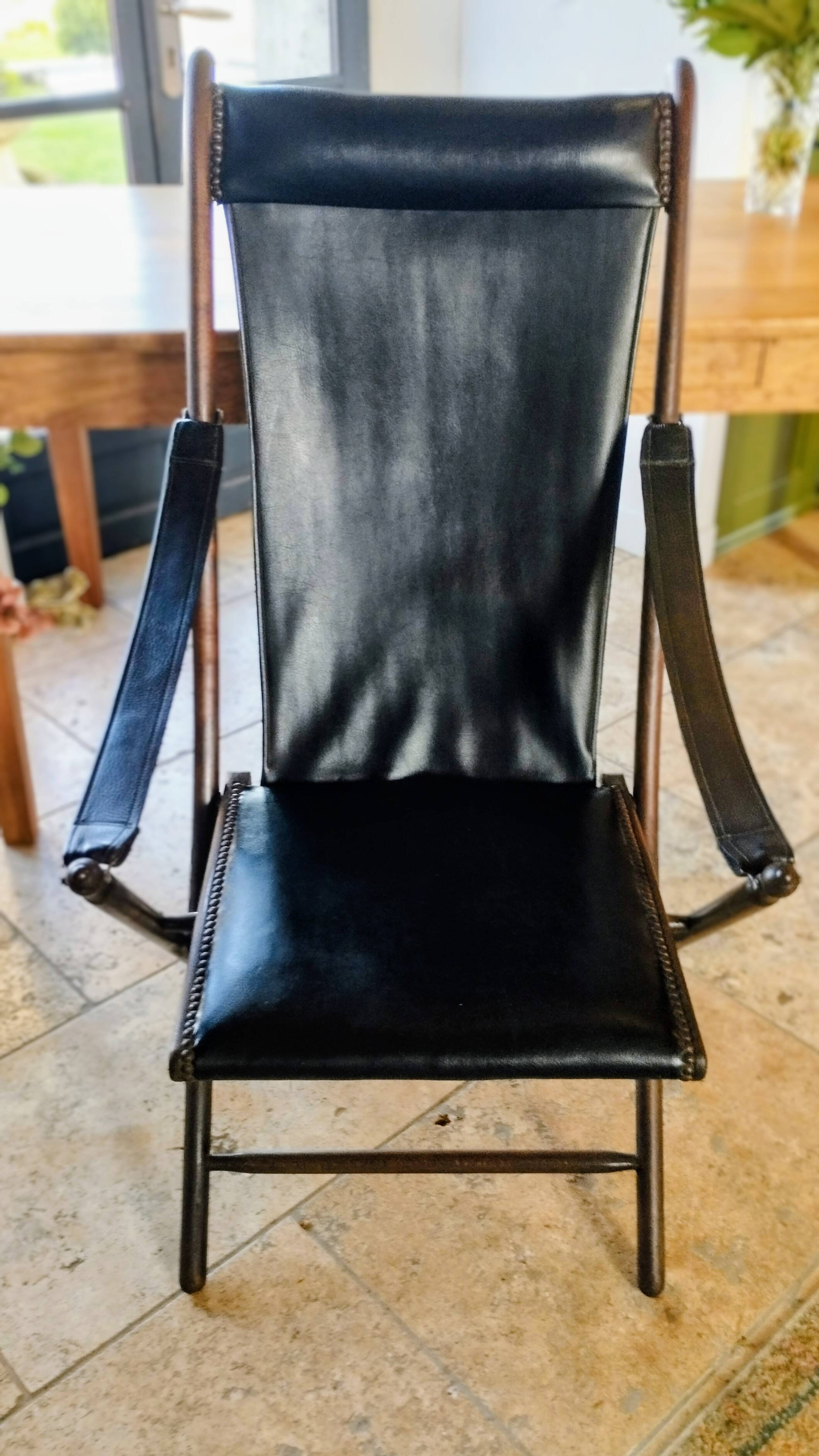 Chaise pliante de campagne vintage