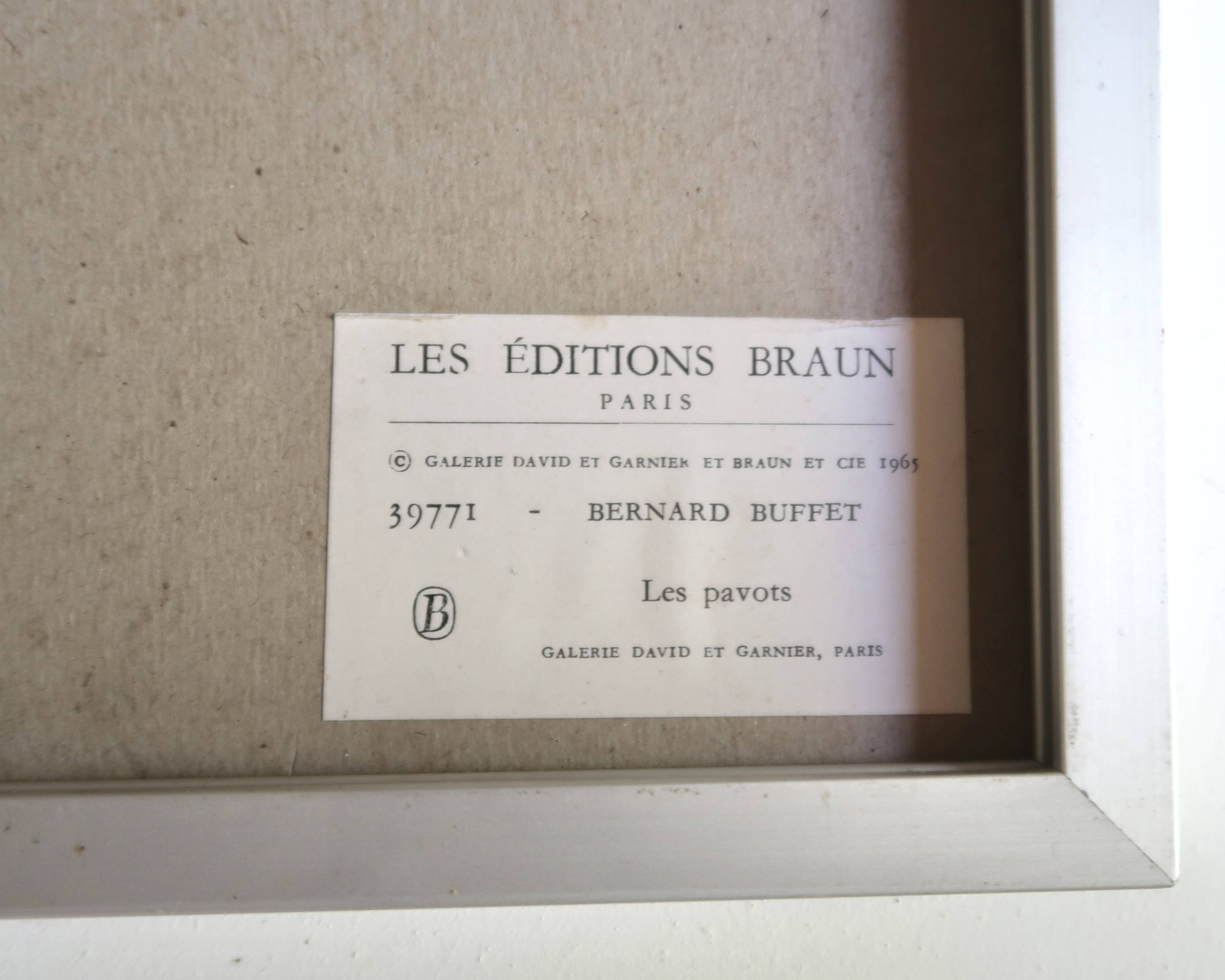 Painting Poppies by Bernard Buffet, 1960s