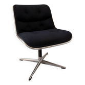 Charles Pollock Knoll Office Chair Black Fabric - Without Armrests