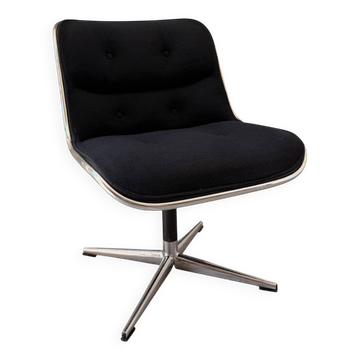 Charles Pollock Knoll Office Chair Black Fabric - Without Armrests