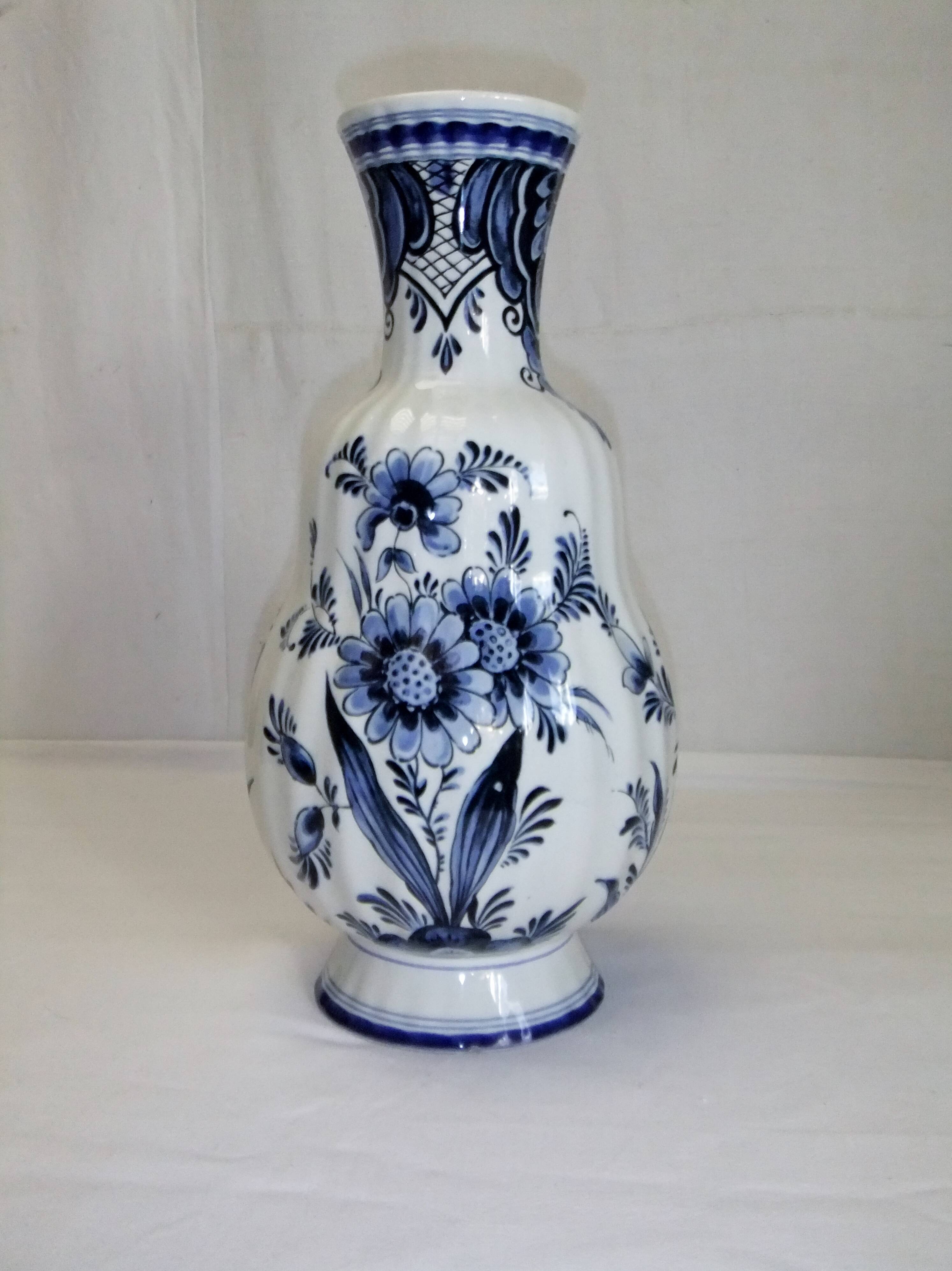 Vintage Delfia ceramic vase 36 cm