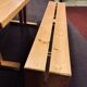 Bench and table set Charlotte Perriand model "les Arcs"