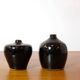 Laslo for Mikasa, two small black vases from the 80s.