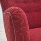 Années 1960, fauteuil relax danois, état d'origine, coton/laine rouge.
