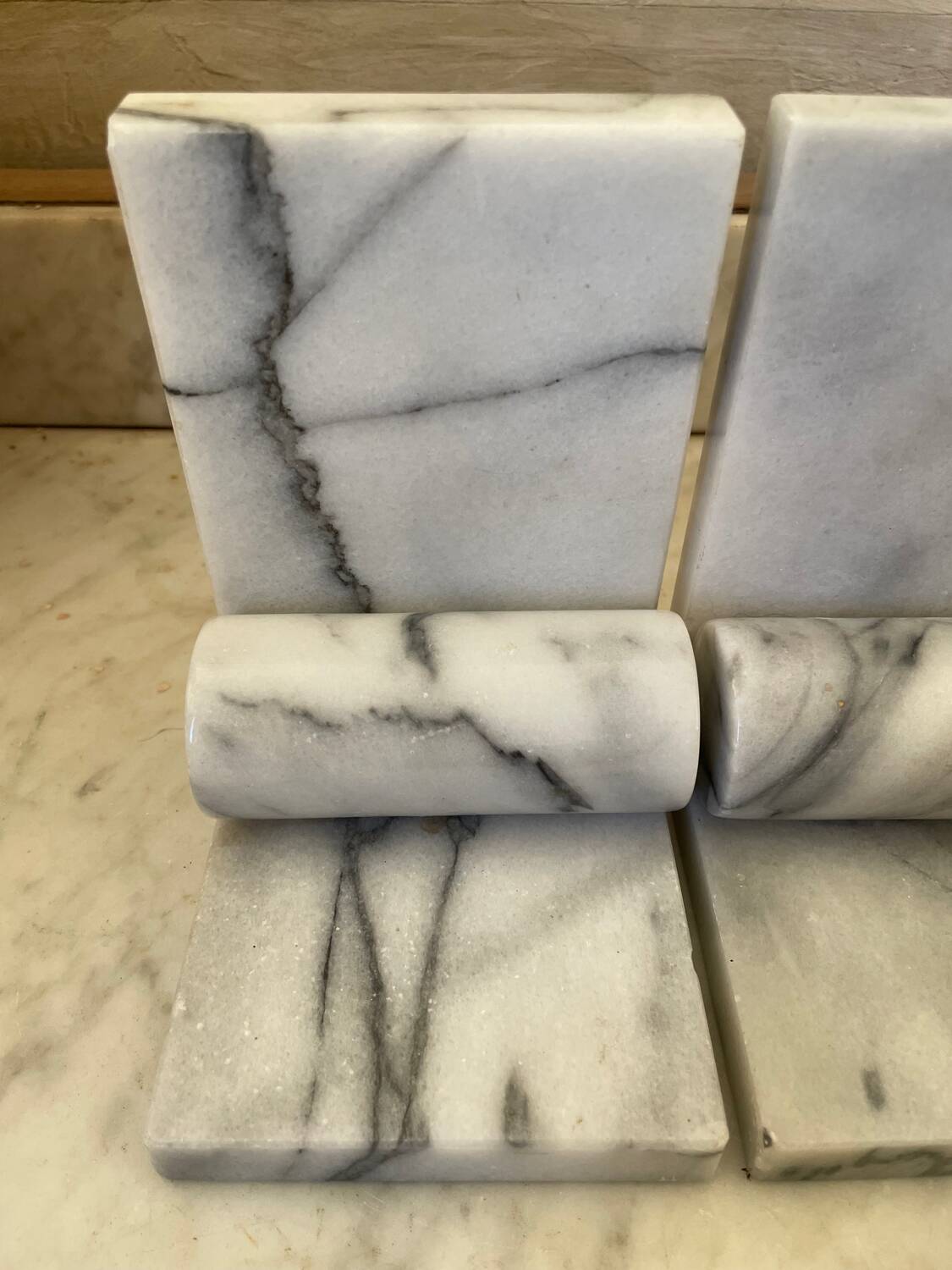 Pair of marble bookends