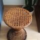 Diabolo model vintage rattan stool