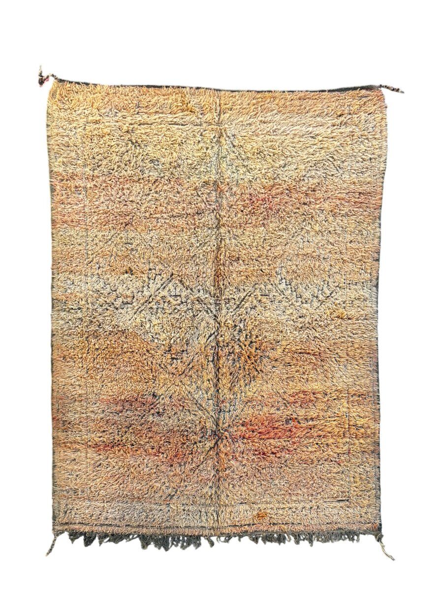 bohemian Berber carpet Boujad salmon in wool
