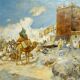 A. Guevenne – Scène orientaliste animée au chameau – Huile sur toile -