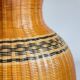 VINTAGE Woven Bamboo and Fine Porcelain VASE