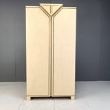 Vintage italian burl wood bar cabinet, 1970s