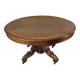 19th century walnut pedestal table with central leg