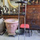 Art Deco floor lamp from the 1930s in wood and chrome.