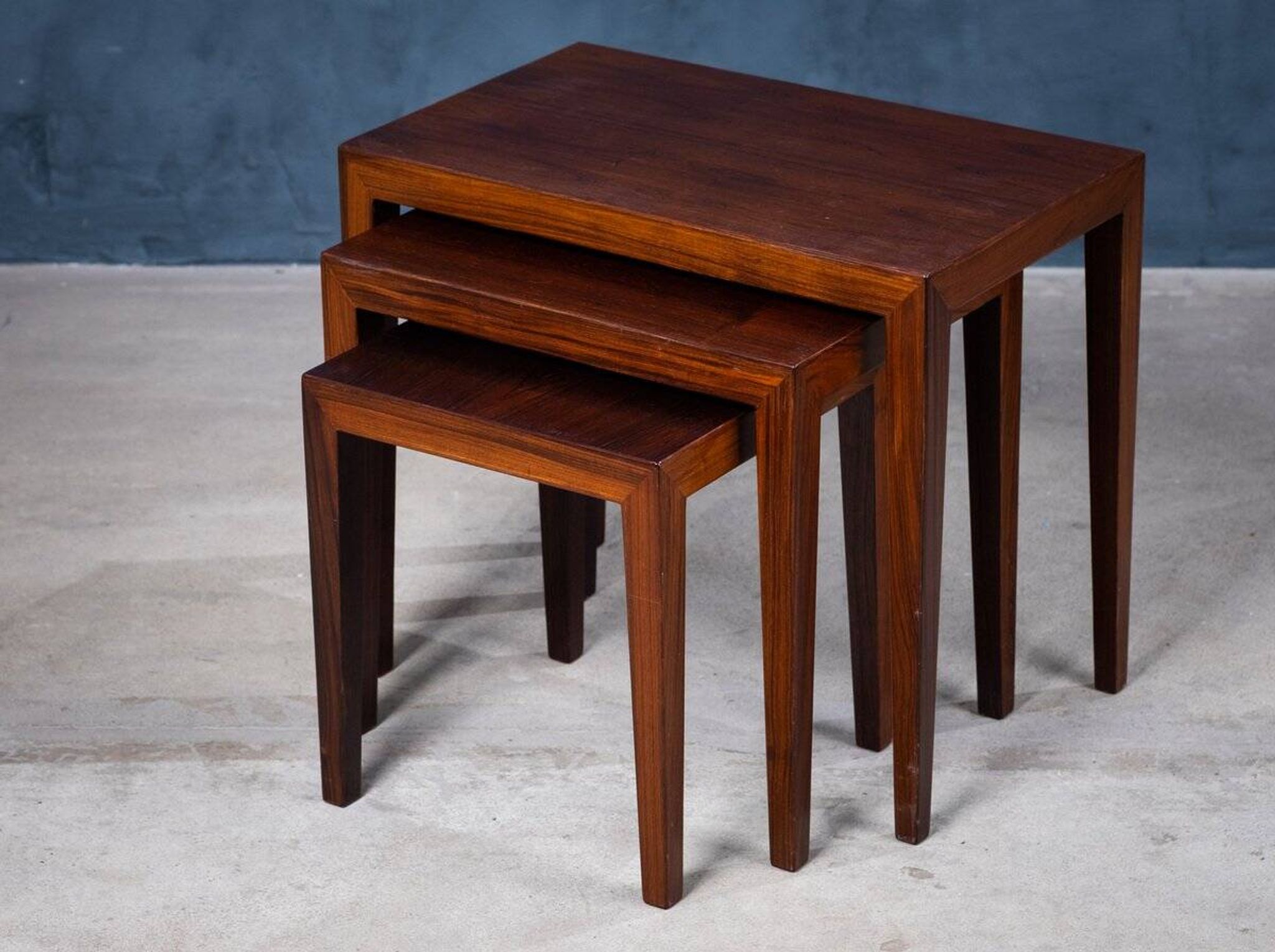 Nest Tables by Severin Hansen for Haslev Møbelsnedkeri, Denmark, 1960s, Set of 3