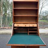 Secrétaire scandinave vintage en chêne 1950