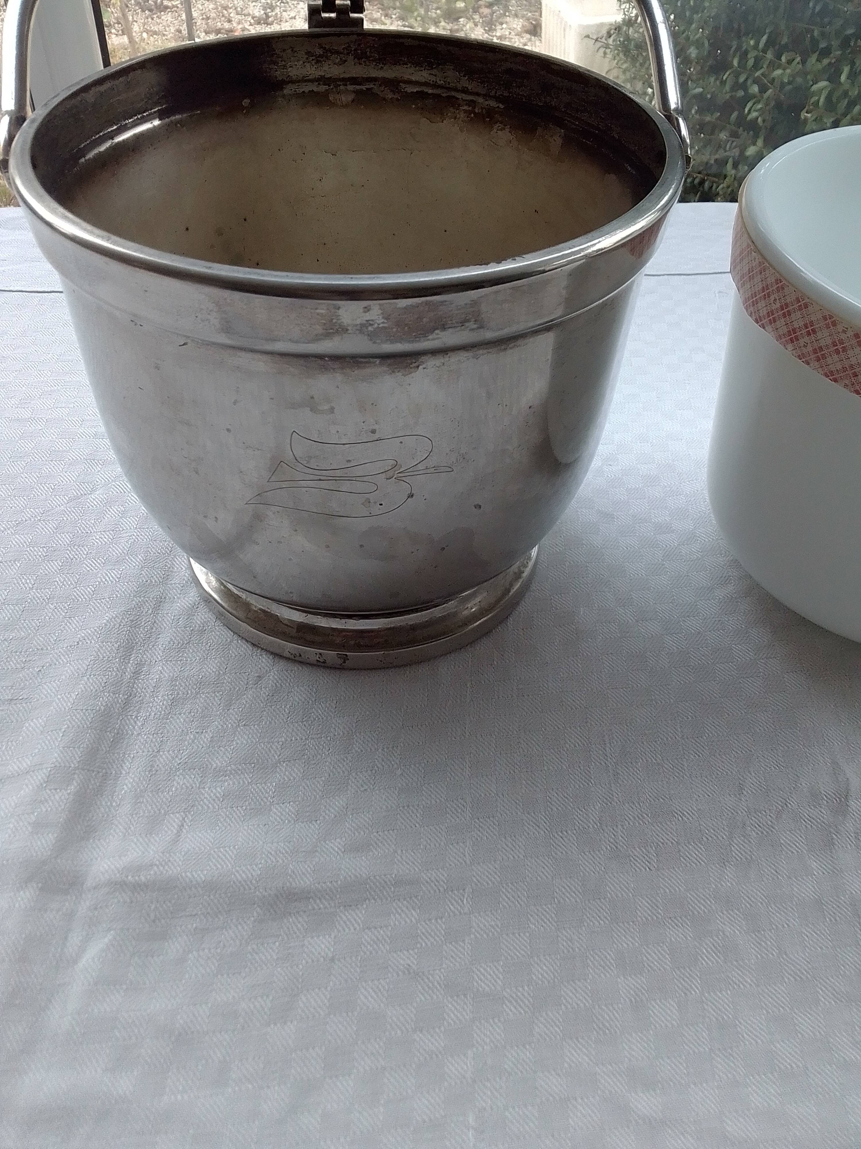 Seau à glace métal argenté