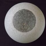 French vintage white Clichy glass ball-shaped replacement shade for lamps.