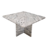 Table basse italienne en marbre de carrare, 1980s