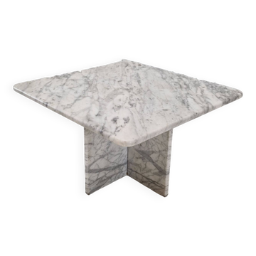 Table basse italienne en marbre de carrare, 1980s