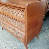 Chest of drawers vintage foot compass 3 drawers