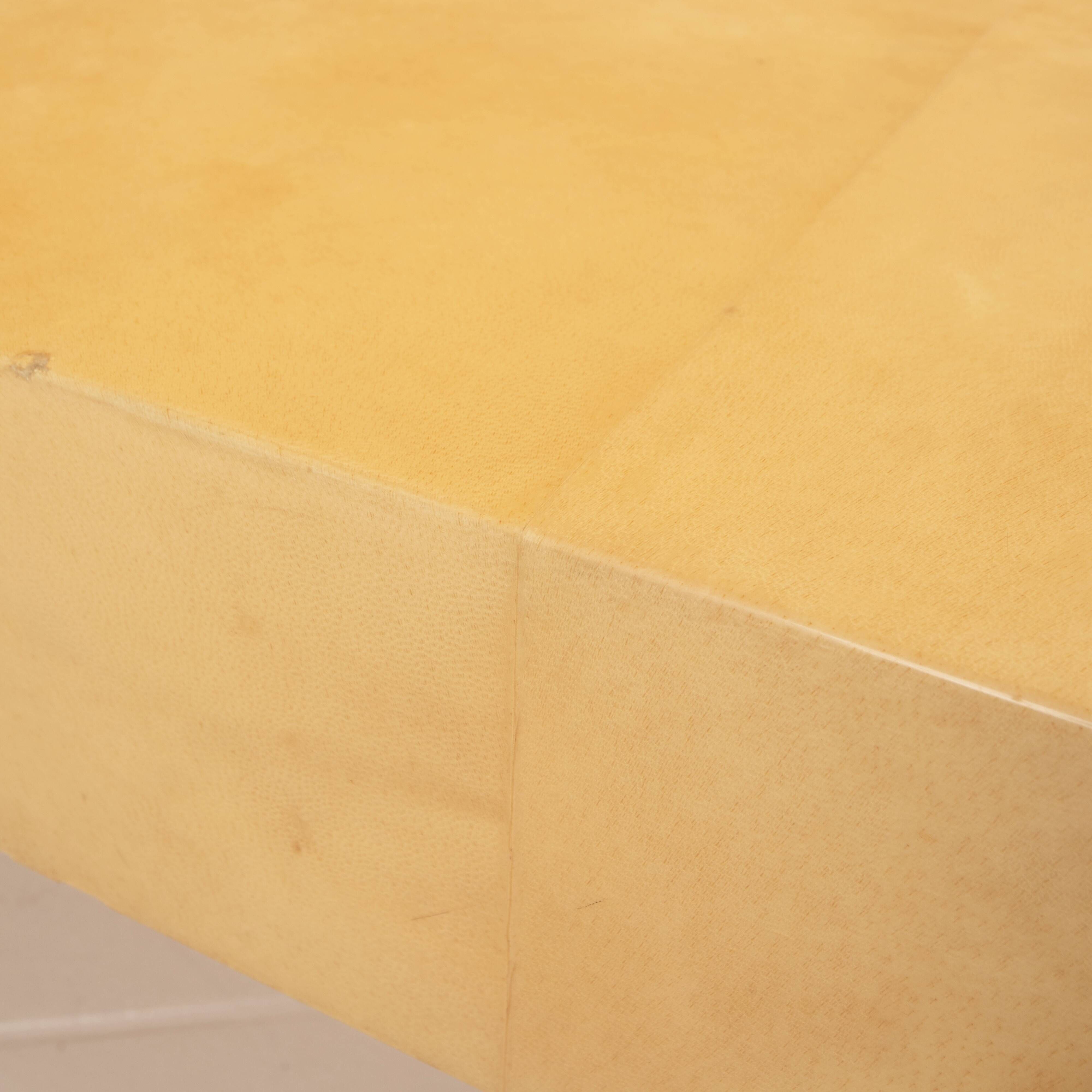 Giorgio Tura Mid-Century Parchment Custom Made Coffee Table for Tura Milano 1970