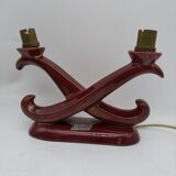 St clément candlestick lamp. bordeaux art deco ceramic