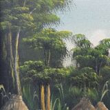 Vintage canvas painting
