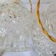 Duo of molded glass pendant lights