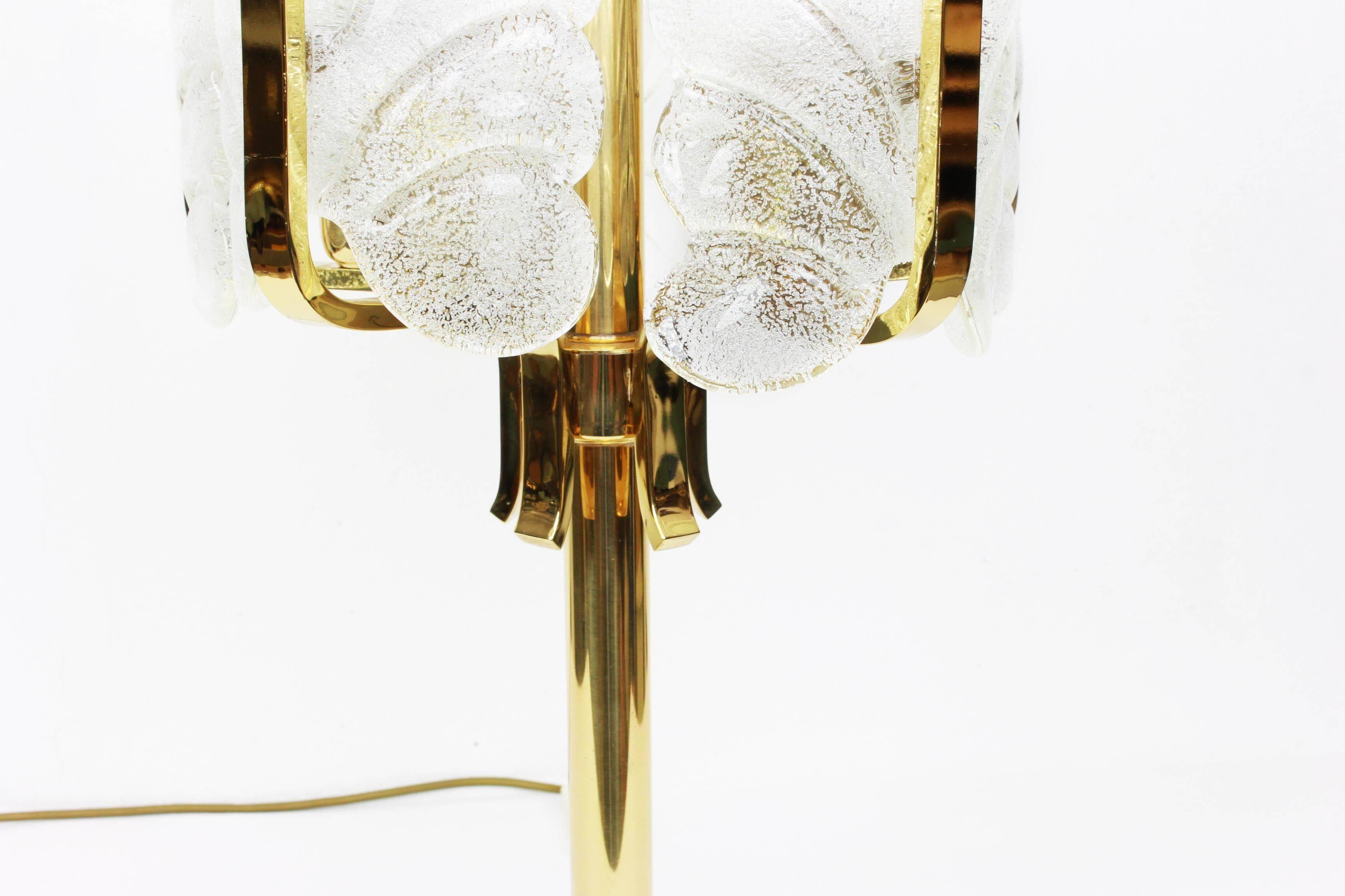Lamp by Carl Fagerlund for Orrefors, Murano glass leaves, 1960s.