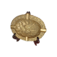 Cendrier en bronze massif doré - oiseau gisant