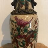 Vase ceramic canton of nanjing decoration of war scenes xixth