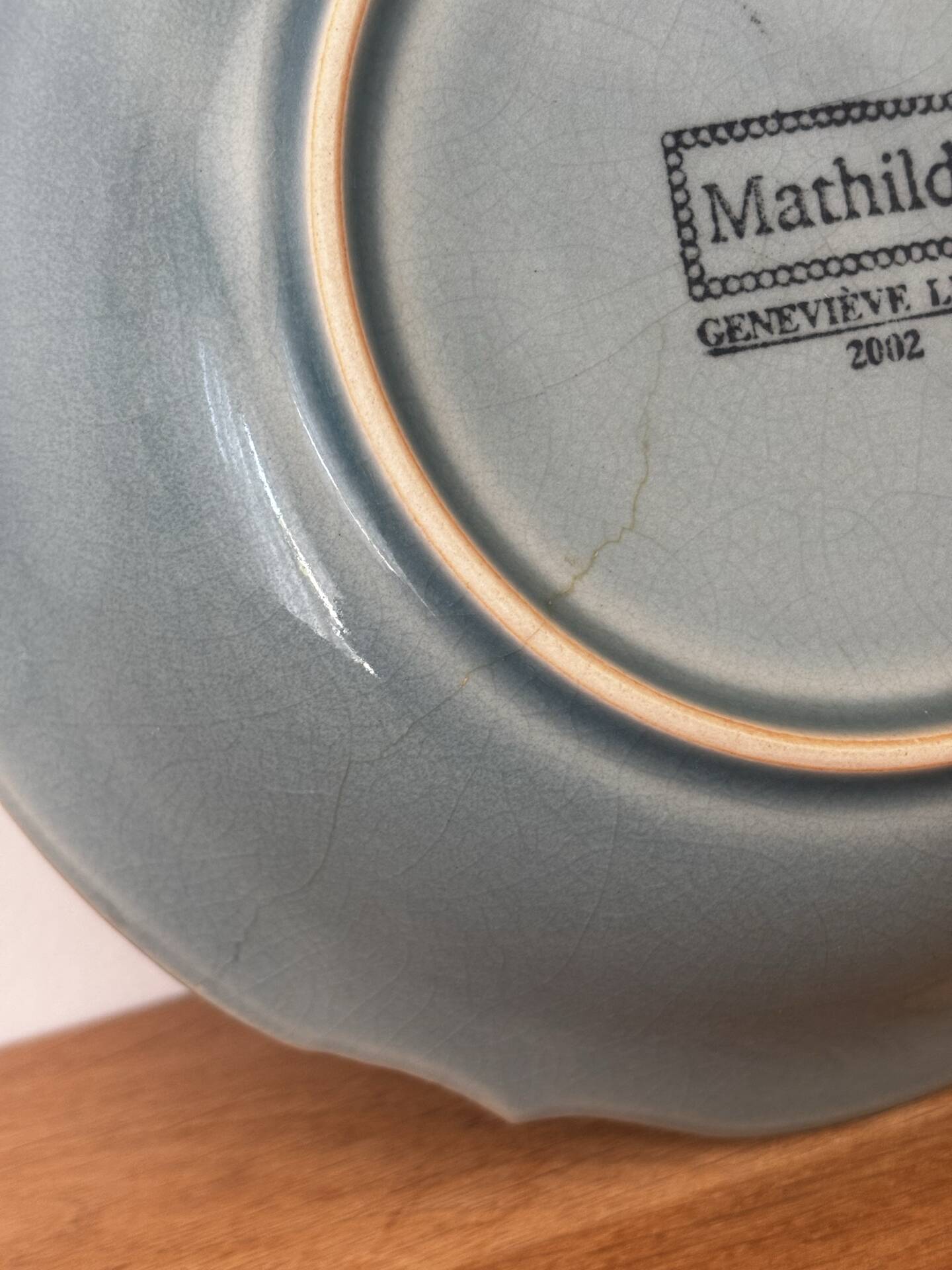 Ensemble assiette plate et bol Geneviève Lethu Mathilde