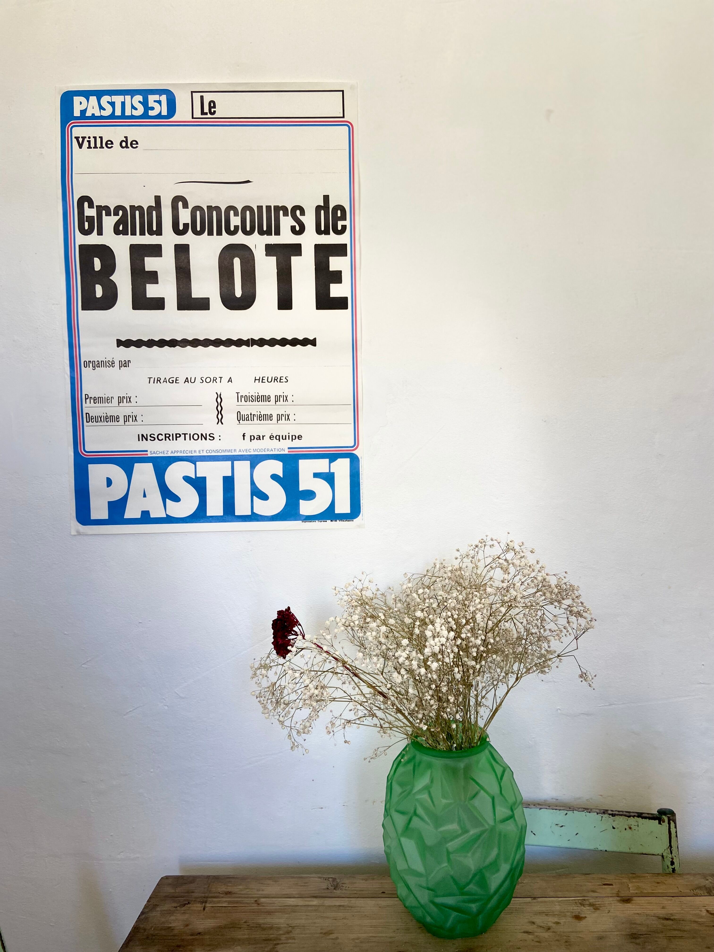 Affiche “ concours de belote “