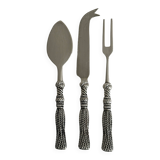 3-piece metal cheese service