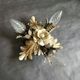 Vintage Florentine floral hand-forged silver-plated 3-light flush mount from Banci Firenze, Italy, Florence 1960s, set of 5