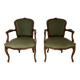 Pair of louis xv convertible armchairs