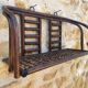 Vintage wall shelf in bamboo and rattan, circa 1960s.