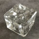 Candle holder holder -candle table vintage glass square shape