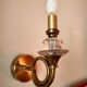 Pair of old brass wall sconces