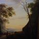 Landscape. Oil on a wooden panel.