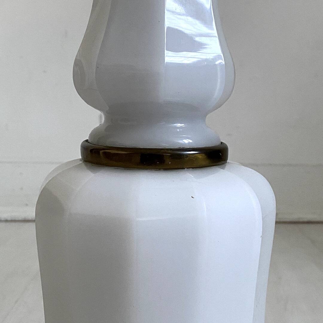 Pied de lampe en opaline et laiton 1900