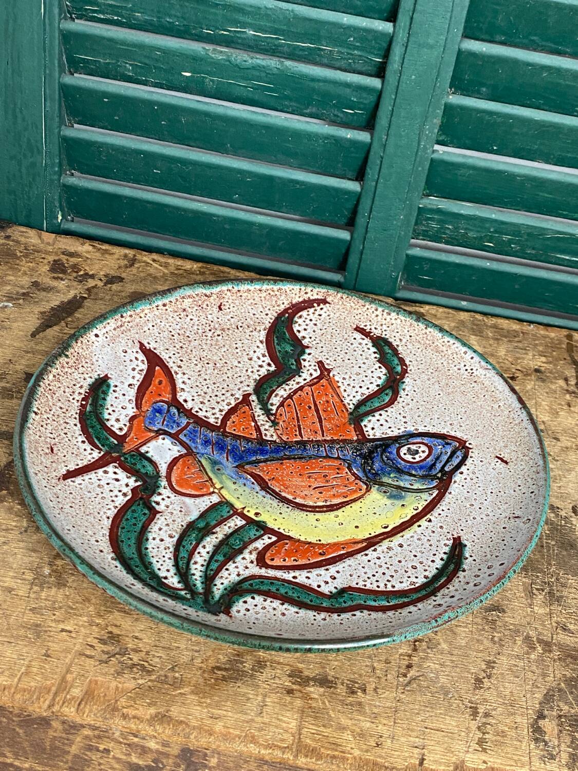 Daniel Etienne Vallauris ceramic plate