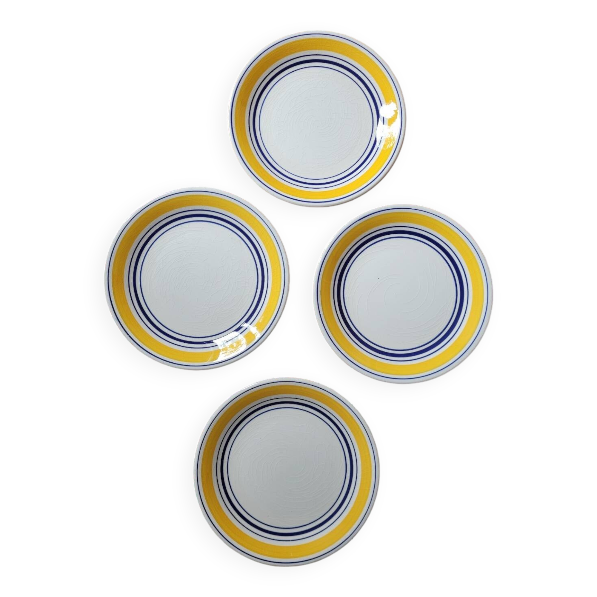 Lot de 4 assiettes à dessert céramique