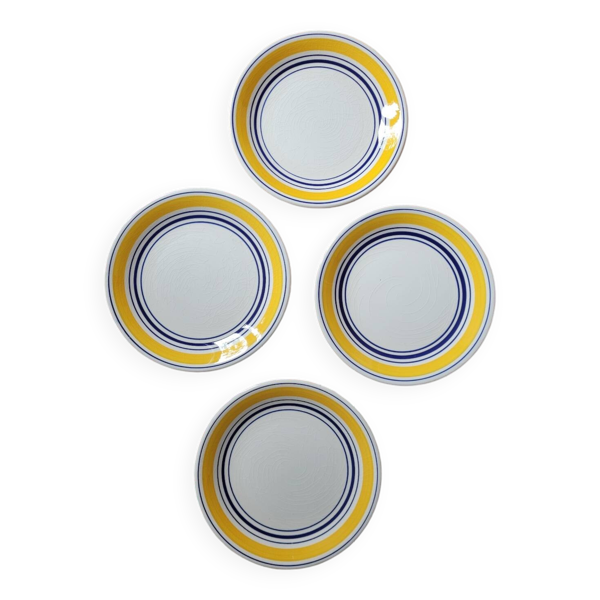 Lot de 4 assiettes à dessert céramique