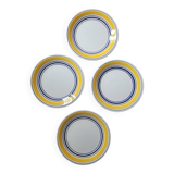 Set of 4 ceramic dessert plates