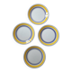 Set of 4 ceramic dessert plates